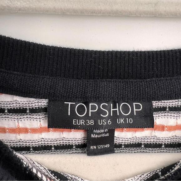 Topshop Black and Pink Striped Mini Dress - Picture 3 of 3
